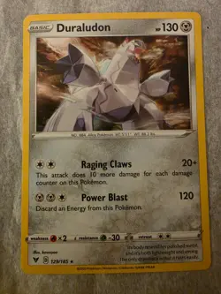 Duraludon (129/185) Cosmos Holo, Mouth Cosmos Swirl, Pokemon Vivid Voltage, NM - Image 2