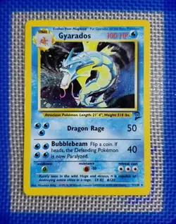 Pokemon TCG Gyarados Holo Rare Card 7/130 Base Set 2 - Image 1