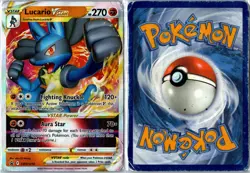 Pokemon Card - Lucario VSTAR Sword & Shield Promo SWSH214 Promo Holo Damaged - Image 3