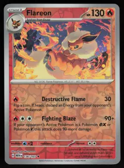 Reverse Holo Flareon 136/165 SV: Scarlet & Violet 151 Pokemon TCG Card - Image 1