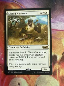 Leonin Warleader, Core Set 2019, MTG - Magic the Gathering, Regular LP - Image 1