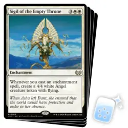 SIGIL OF THE EMPTY THRONE X4 Duskmourn: House Of Horror: Commander Magic MTG - Image 1