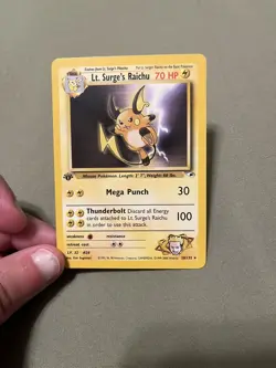 1ST Edition Pokemon Lt. Surge's Raichu Gym Challenge 28/132 Rare Engli… - Image 1