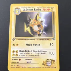 1ST Edition Pokemon Lt. Surge's Raichu Gym Challenge 28/132 Rare Engli… - Image 2