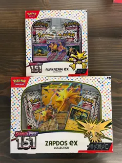 Pokemon Scarlet & Violet 151 Alakzam + Zapdos Collection Boxes Brand New Sealed - Image 1