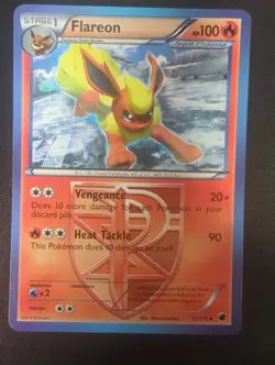 Pokemon TCG Flareon Plasma Freeze 12/116 Regular Uncommon LP - Image 1
