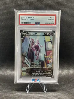 Mewtwo V (Alternate Full Art) 072/078 Pokemon GO Holo PSA 10 - Image 1