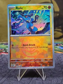 Pokemon TCG Riolu 050/131 (Master Ball Pattern) Prismatic Evolutions Holo NM - Image 1