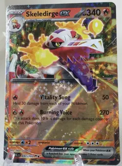 Skeledirge ex 037/193 Sv02: Paldea Evolved Holo Double Rare NM Pokemon TCG - Image 1