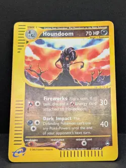 Houndoom 015/147 Aquapolis Reverse Holo Rare Pokemon TCG Nintendo MP+ - Image 3