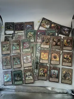 Yu-Gi-Oh And WOW Card Lot. 21 Sleeved Pages. Lots Of Holos - Image 1