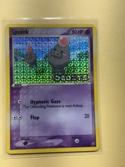 Spoink 76/107 Reverse Holo Stamped EX Deoxys Pokemon Card - Image 2