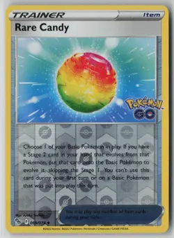 Rare Candy 069/078 Pokemon TCG Pokemon GO Card Reverse Holo Stamp (Light Play) 1 - Image 1