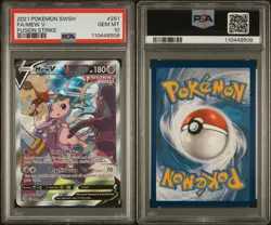 Pokemon SWSH Fusion Strike Mew V 2021 #251/264 Ultra Rare Card Gem Mint PSA 10 - Image 2