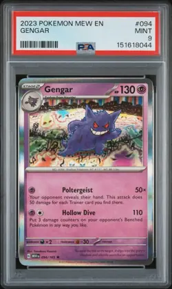 Gengar 094/165 Pokemon 151 Holo PSA 9 Pokemon card - Image 1