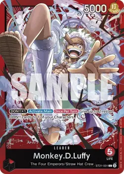 ST21-001 Monkey.D.Luffy AA Alt Art Foil Starter English L One Piece TCG Card - Image 2