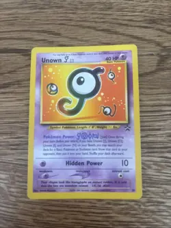 Pokemon TCG English Unown J Black Star Promo 38 Card 2001 MINT CONDITION - Image 1