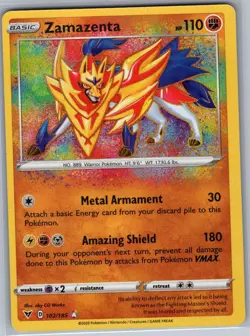 Zamazenta 102/185 SWSH04: Vivid Voltage - Pokemon Card - NM - Image 1