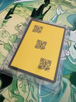 2025 Disney Lorcana Discard Error QR Code Card Yellow Background Fabled - Image 1