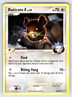 Raticate 78/147 2009 Supreme Victors Set Pokemon Card TCG Non Holo Uncommon VLP - Image 1