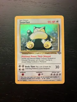 Holo Snorlax Pokemon TCG 11/64 Rare Jungle Vintage 1999 Card Ken Sugimori Basic - Image 1