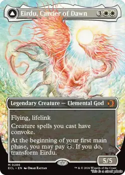 Eirdu, Carrier of Dawn (Borderless) MTG Lorwyn Eclipsed Mythic NM Pck Fresh - Image 1