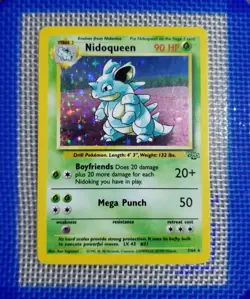Pokemon Nidoqueen TCG Jungle Holo Card 7/64 Unlimited Holo Rare - Image 1
