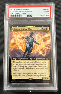 MTG Marvel Spider-man Cosmic Spider-Man Mythic SPM 0271 PSA9 - Image 1