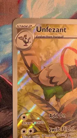 Unfezant 150/086 Holo Illustration Rare Pokemon TCG Sv: Black Bolt - Image 2