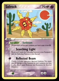 EX-NM Deoxys Solrock Uncommon 47/107 2005 Pokemon TCG - Image 1
