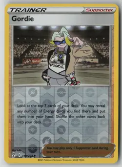 Gordie 149/203 Pokemon TCG Card Evolving Skies Reverse Holo (Light Play) LP 1 - Image 1