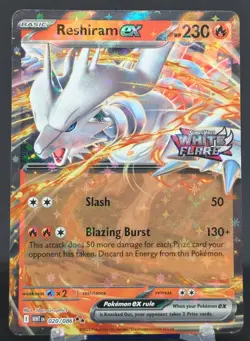 Pokemon Reshiram ex #020/086 English White Flare Stamped Double Rare - Image 2