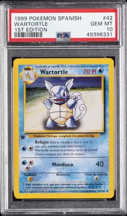 1999 POKEMON SPANISH 1ST ED #42 WARTORTLE PSA 10 - Image 1