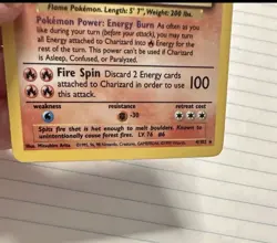 Pokemon Base Set Charizard 4/102 Holo Rare Stage 2 120 HP English - Image 5