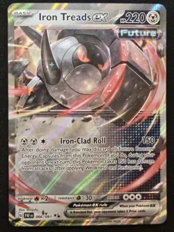 Iron Treads ex 066/091 S&V Paldean Fates Double Rare Holo Pokemon TCG 2024 NM - Image 1