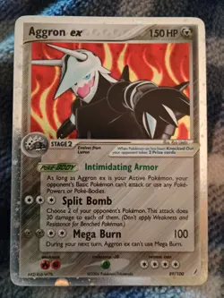 Aggron EX 89/100 EX Crystal Guardians Ultra Rare Holo Pokemon Card 2006 - Image 1