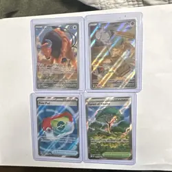 Pokemon TCG 4-Card Holo Lot: Tauros, Espurr, Poke Pad, Forest of Vitality - Image 1
