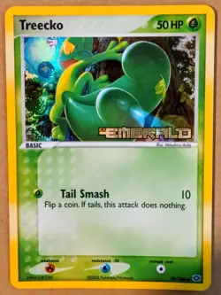 treecko 70/106 holo emerald stamped pokemon 2005 - Image 3