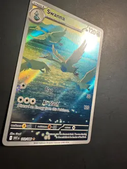 2025 Pokemon White Flare Swanna 110 /86 full art holo rare illustration 01 - Image 2