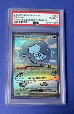 2024 Pokemon PAF EN Mew ex Special Illustration Rare #232 PSA 10 - Image 1
