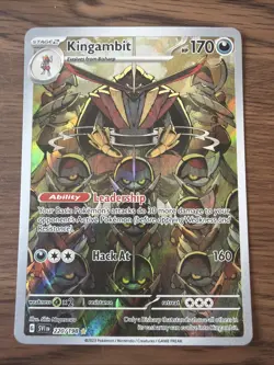 Pokemon Kingambit Full Art Illustration Rare Holo SV01 220/198 Stage 2 170 HP - Image 1