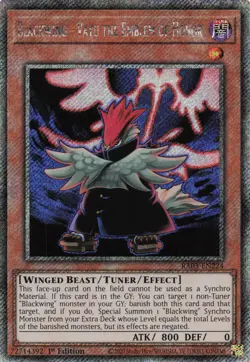 Yugioh Blackwing Vayu the Emblem of Honor RA03-EN224 - - Platinum Secret Rare - Image 1