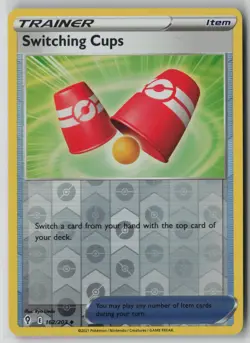 Switching Cups 162/203 Pokemon TCG Card Evolving Skies Reverse Holo Light Play 1 - Image 1
