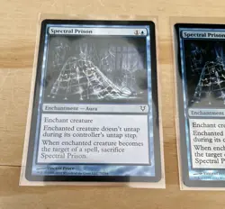 MTG Spectral Prison Aura Vincent Proce 2012 75/244 Card Lot of 2 - Image 2