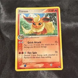 Pokemon Flareon 2/17 POP Series 3 Rare 70 HP Card 2006 English - Image 1