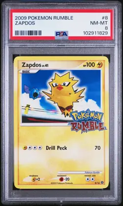 2009 POKEMON RUMBLE #8 ZAPDOS PSA 8 - Image 1