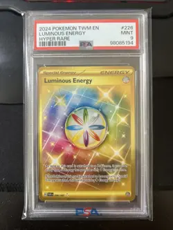 2024 POKEMON TWM EN-TWILIGHT MASQUERADE 226 LUMINOUS ENERGY HYPER RARE PSA 9 AB - Image 1