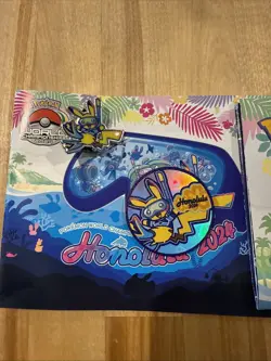 2024 Honolulu Pokemon World Championships Snorkel Pikachu Pin And Coin - Image 2