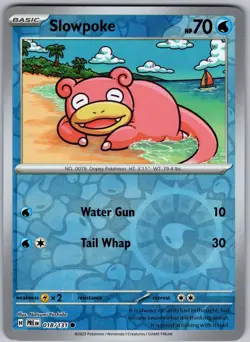 Slowpoke 018/131 Common Prismatic Evolutions Pokemon Reverse Holo Near Mint - Image 1