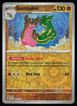 Gastrodon 107/191 Rare Surging Sparks Pokemon Reverse Holo Near Mint - Image 1